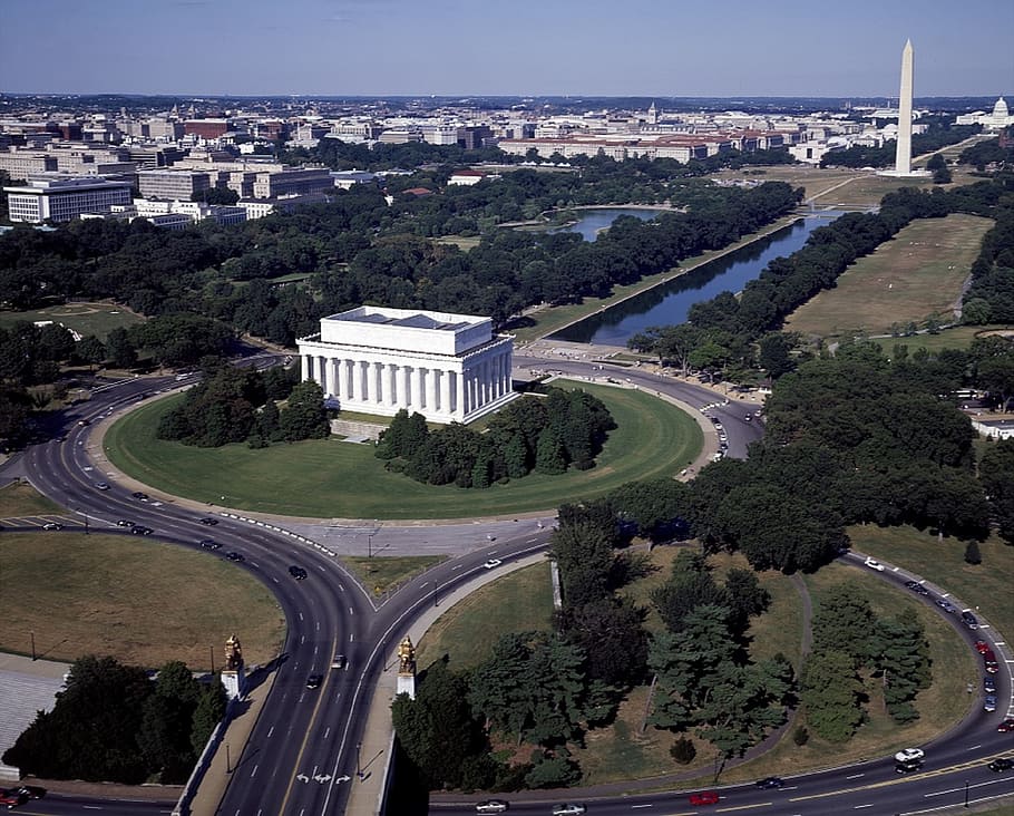 aerial view photography of Washington National Mall, buildings, HD wallpaper