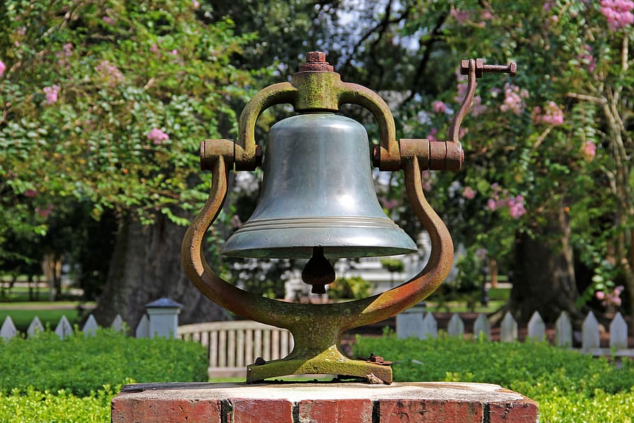 Bell, Ring, Garden, Alarm, Alert, reminder, design, vintage HD wallpaper