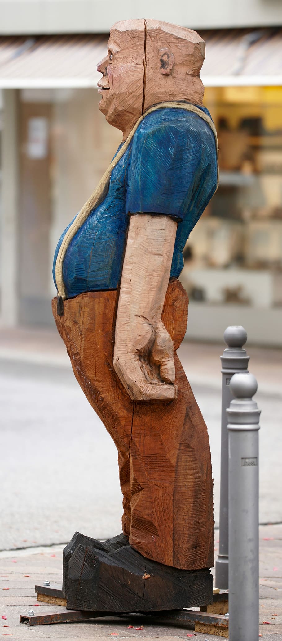 Man, Body, Attitude, Head, View, gestures, mimic, art, wooden statue HD wallpaper