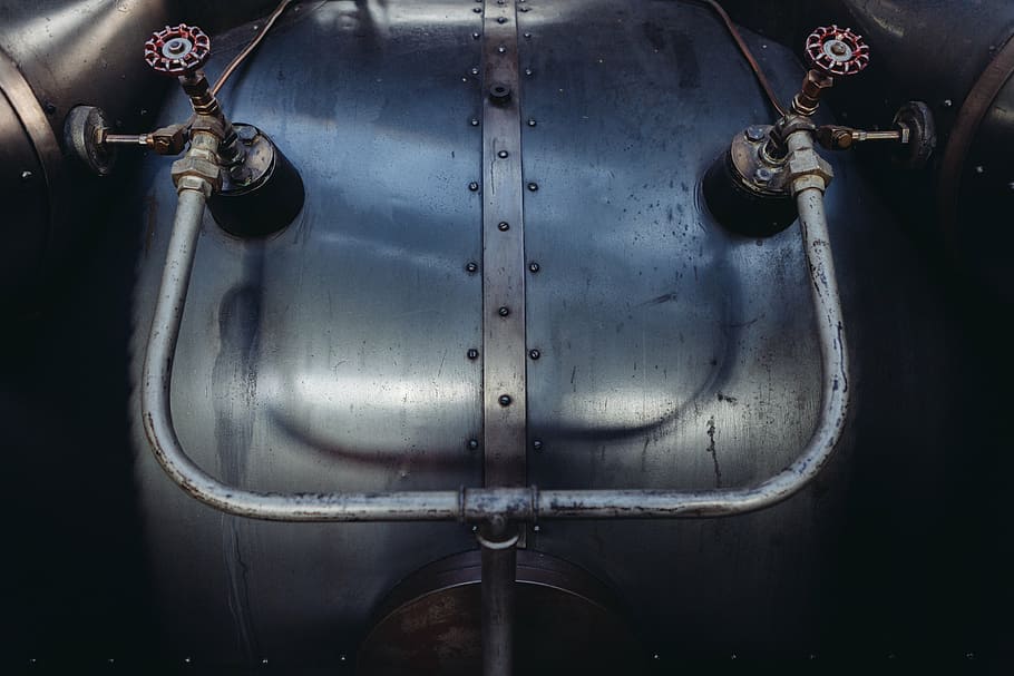 closeup photo of silver industrial machine, grey, metal, tank HD wallpaper