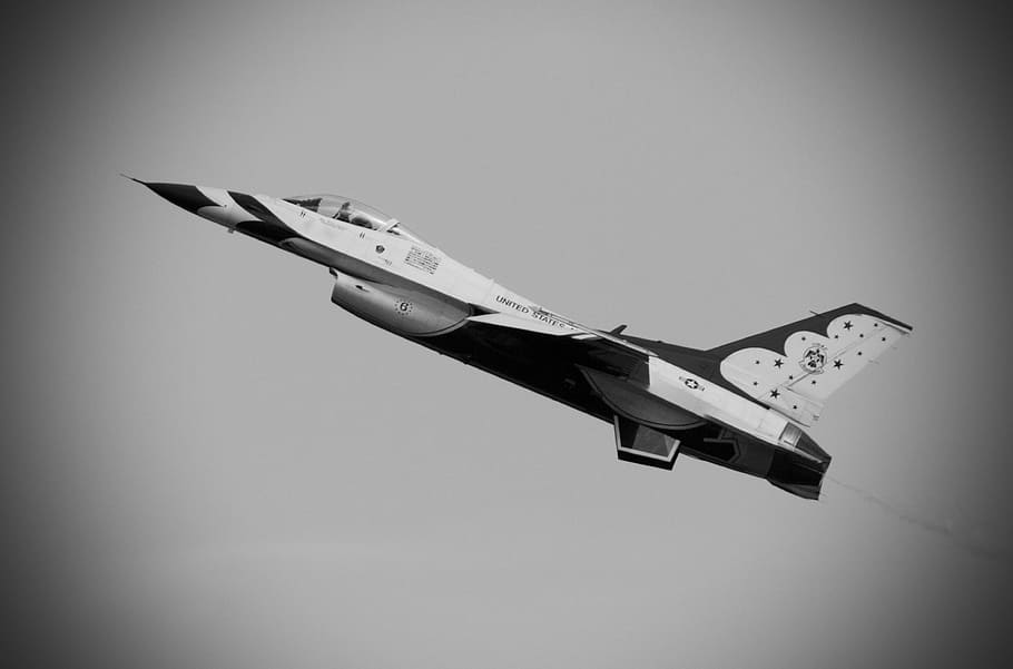grayscale photography of fighter jet, jet fighter, black and white, HD wallpaper