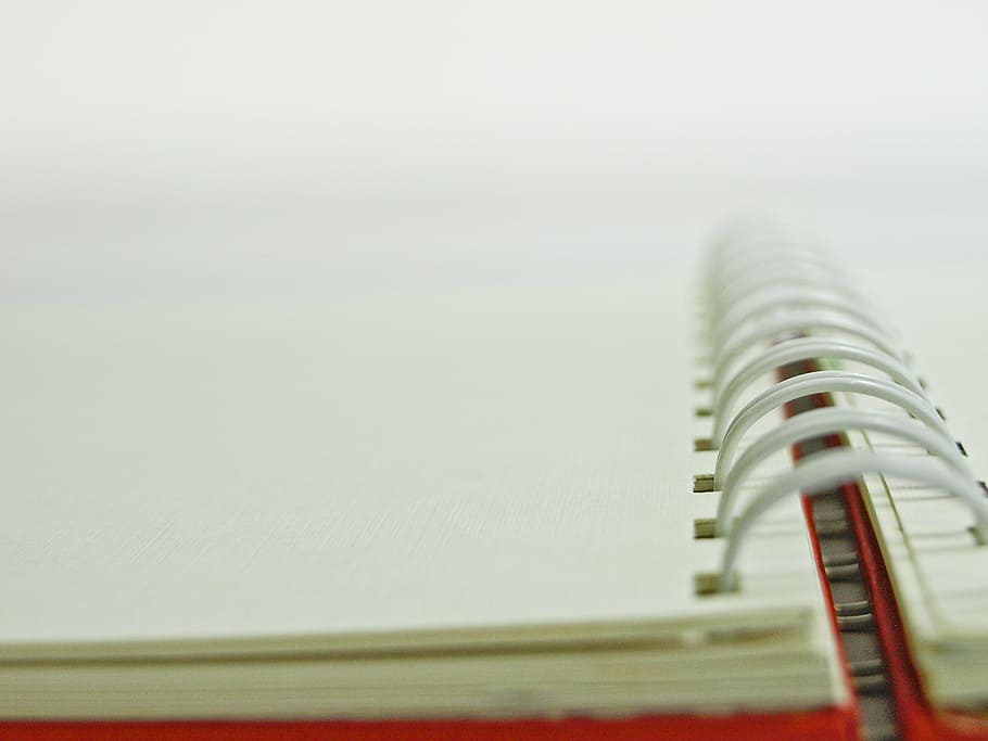 white notebook, paper, diary, no people, selective focus, copy space, HD wallpaper