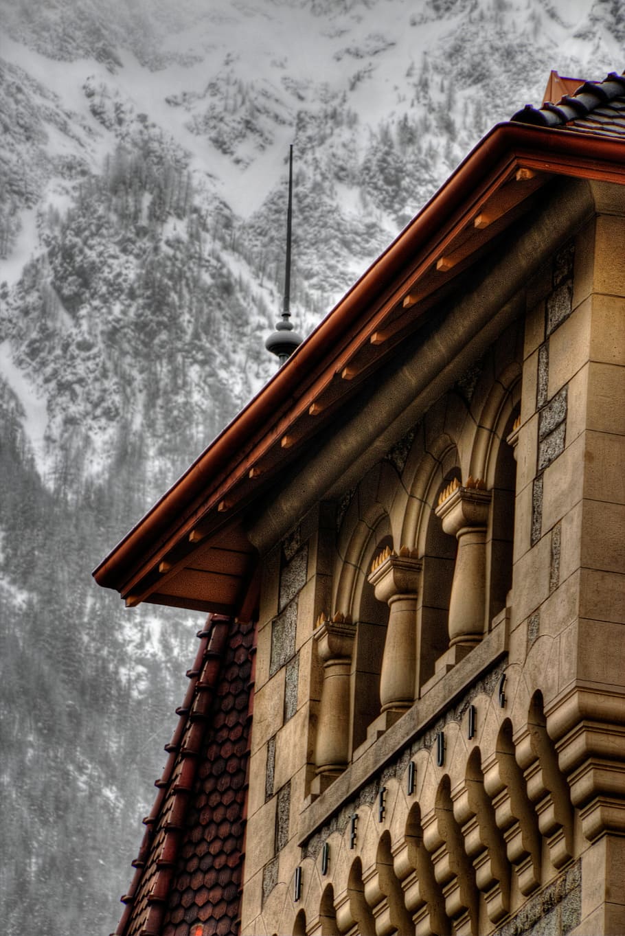 Architecture, Facade, Home, Building, mountain, building exterior HD wallpaper