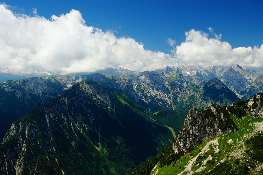 austria, tyrol, mountains, top, landscape, tourism, rocks, top view HD wallpaper