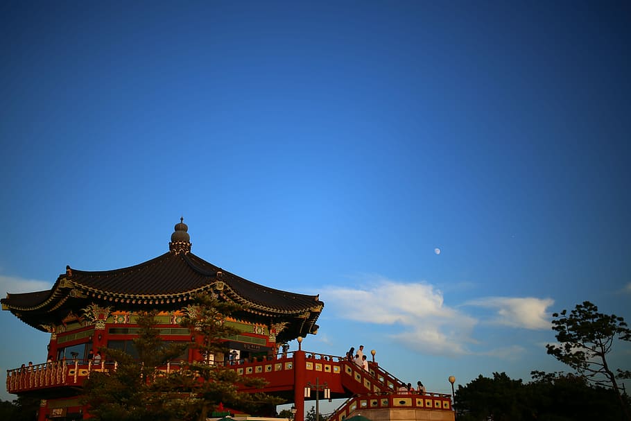 Korea, Antique, sky, architecture, building exterior, cultures HD wallpaper