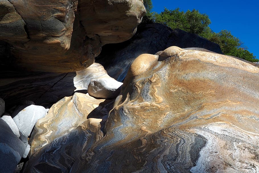 no post-processing, stone, river, verzasca, ticino, rock, rock - object HD wallpaper