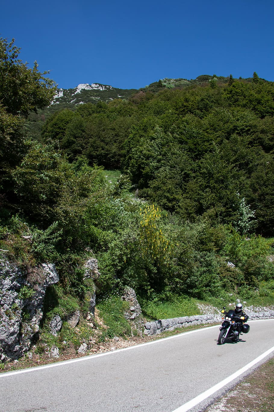 mountains, pass, pass road, motorcycle, einspuriges car, driving pleasure HD wallpaper