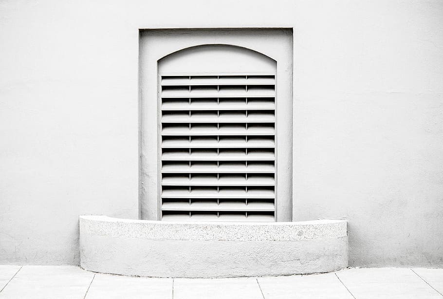 white door louver, white steel vent, window, to life, frame, architecture HD wallpaper