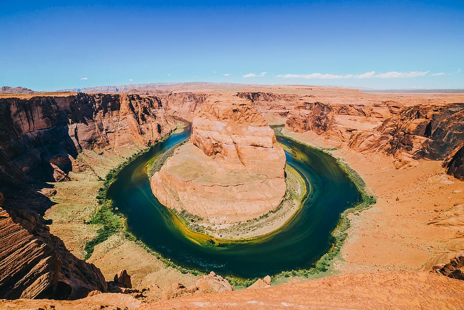 Horseshoe bend, Arizona, bird, eye, view, grand, canyon, body HD wallpaper