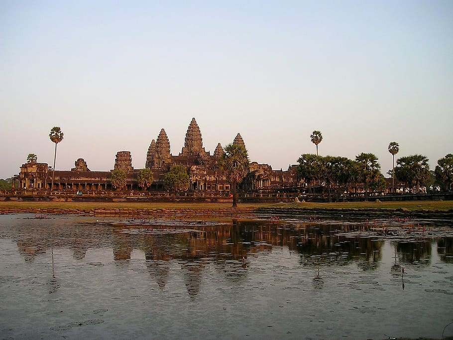 angkor, wat, cambodia, temple, southeast, asia, architecture HD wallpaper