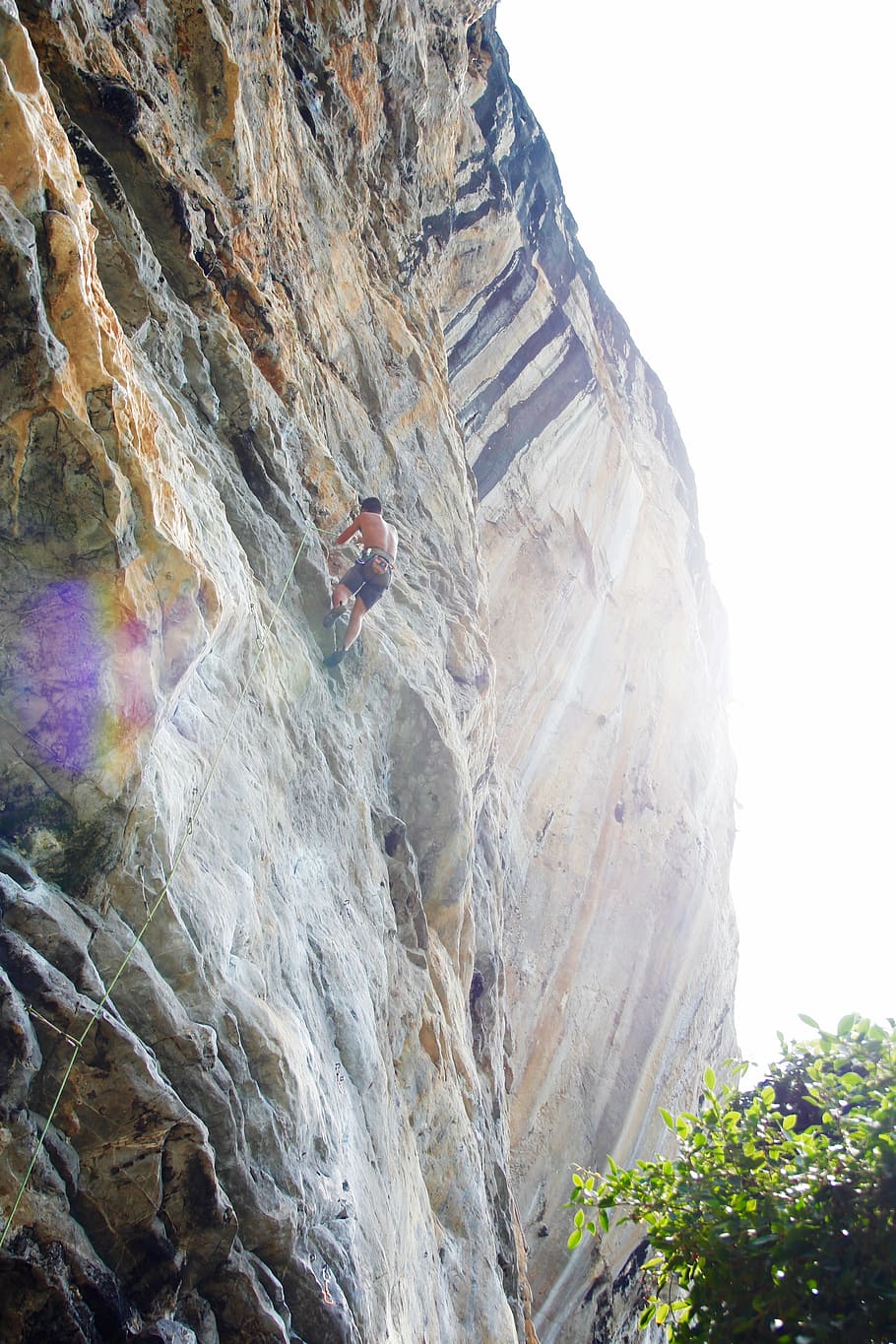 climber, climbing wall, rock wall, rock - object, solid, rock formation HD wallpaper