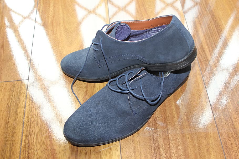 Shoes, Suede, blue, fashion, clothing, flooring, wood - Material HD wallpaper