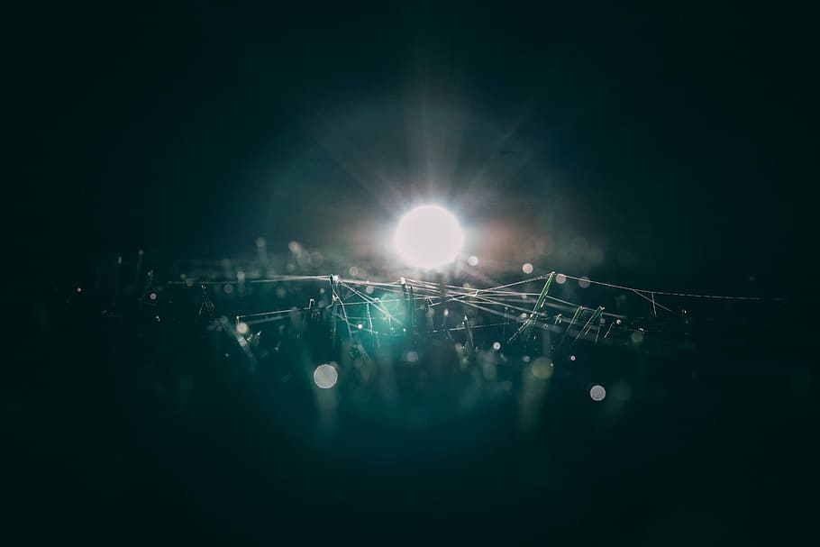 photo of a lighted device, white lamp turned on at nighttime HD wallpaper