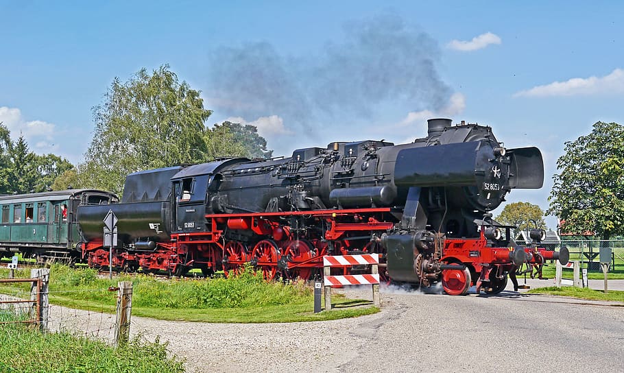 steam locomotive, museum locomotive, museum train, day, netherlands, HD wallpaper