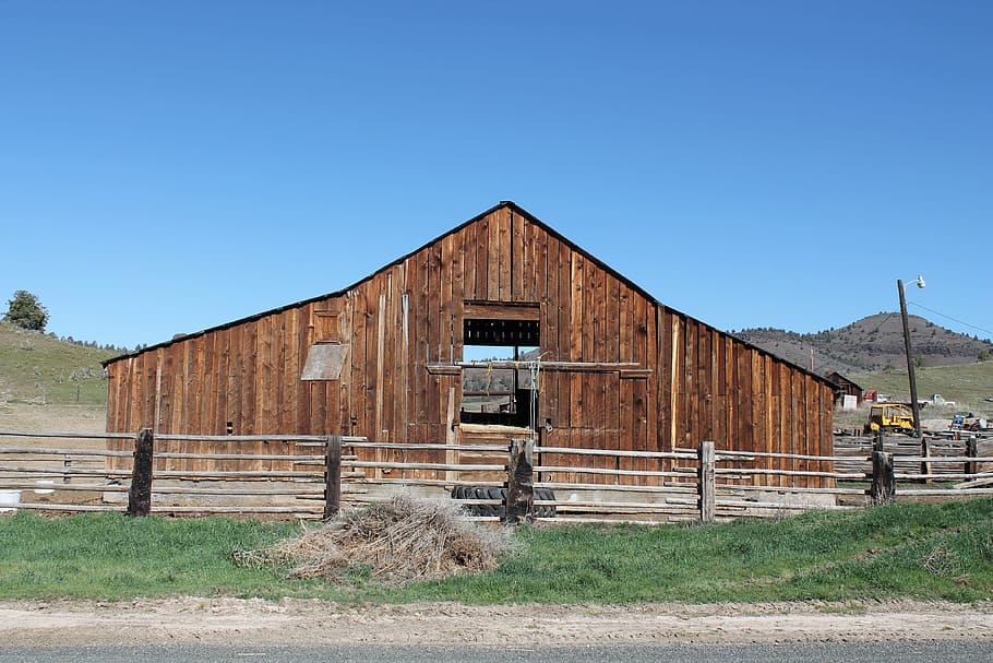 Hd Wallpaper Barn Old West Red Western Usa Oregon Rural