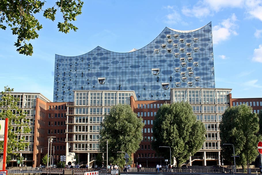 elbe philharmonic hall, hamburg, front, architecture, built structure HD wallpaper