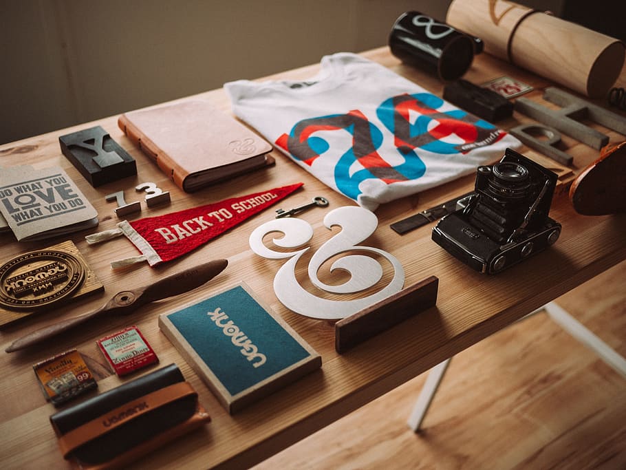 item lot on brown wooden board, photography, retro, old, accessory HD wallpaper