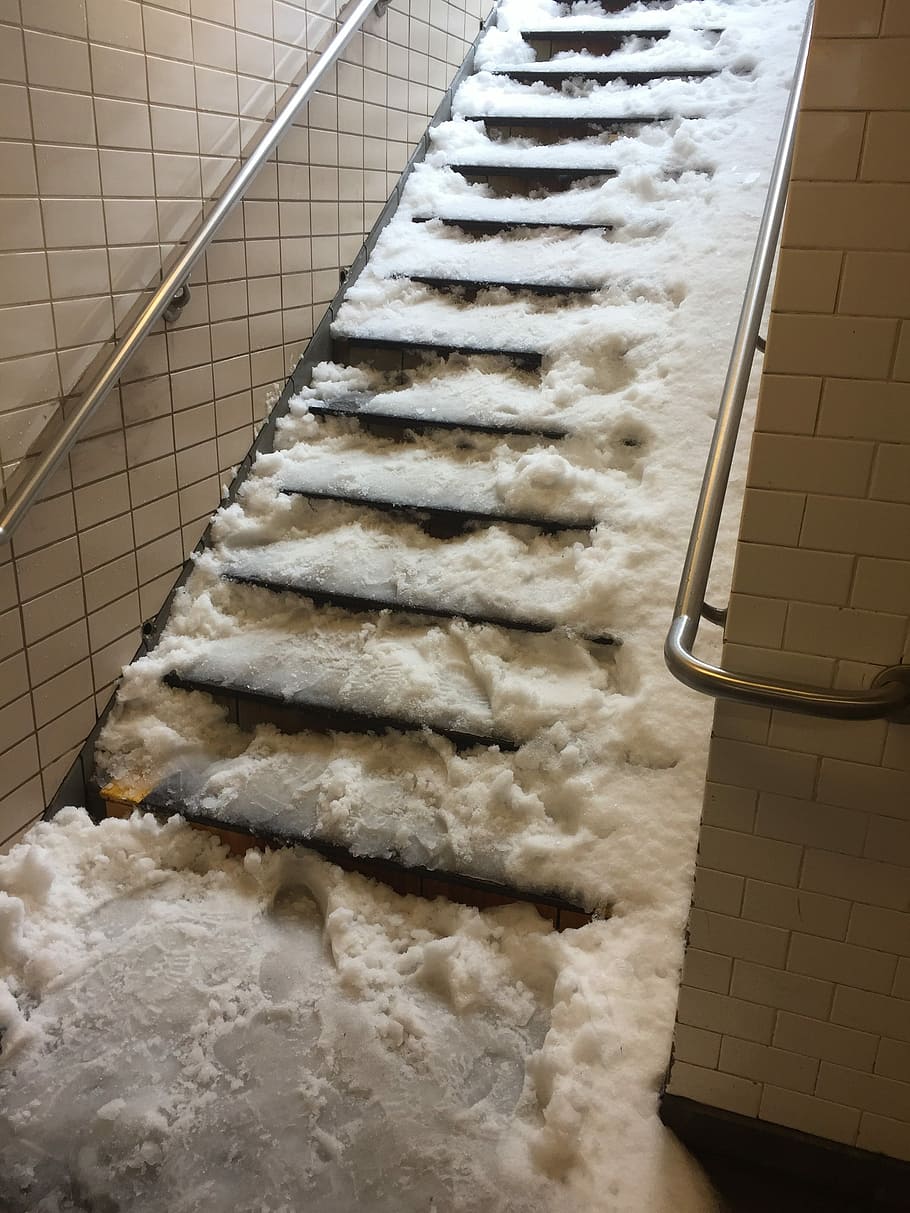 snow, stairs, subway, no people, food and drink, staircase HD wallpaper