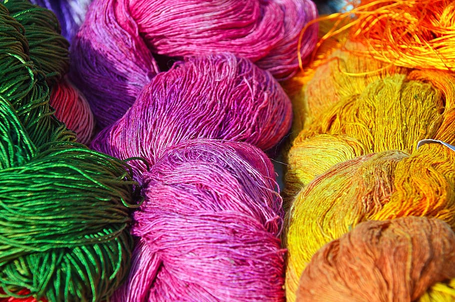 thread, material, color, red, green, mood, sewing, multi colored HD wallpaper