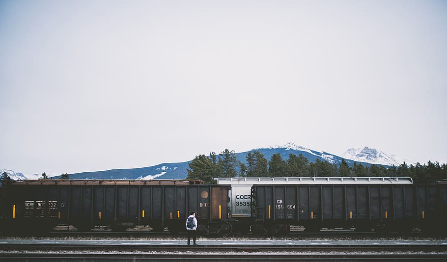 railway, track, train, transportation, travel, outdoor, people HD wallpaper
