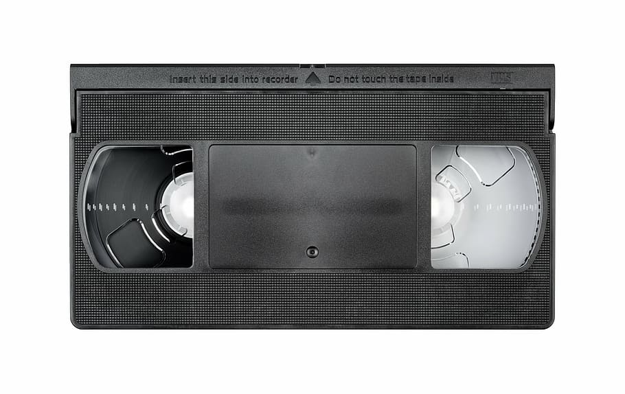 black VHS cassette, video, video cassette, recording, film, video tape, HD wallpaper