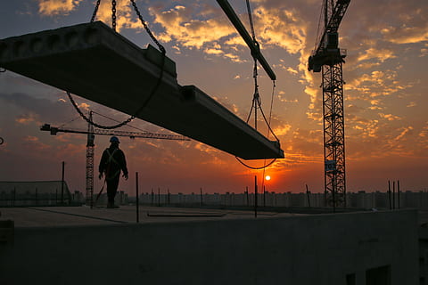 construction site, building, architecture, building construction HD wallpaper