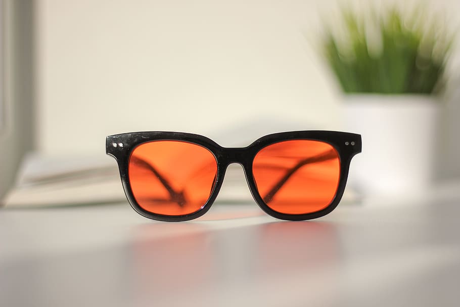 glasses, orange, bright, rim, fashion, indoors, sunglasses HD wallpaper