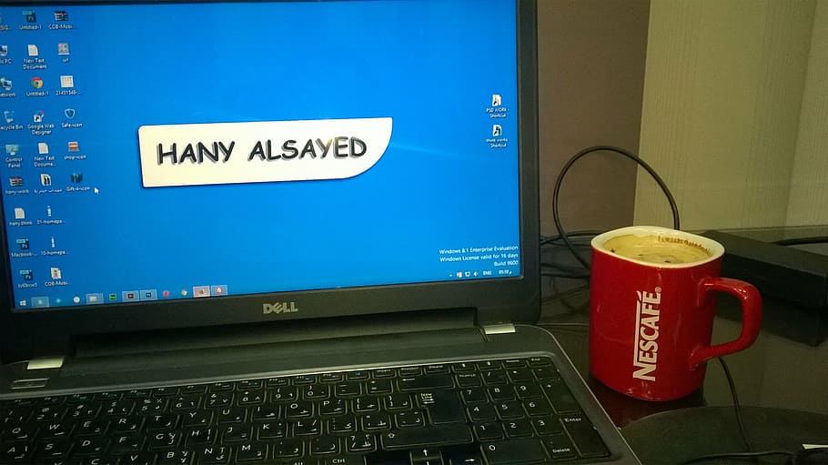 laptop, desktop, computer, windows, nescafe, coffee, drink HD wallpaper