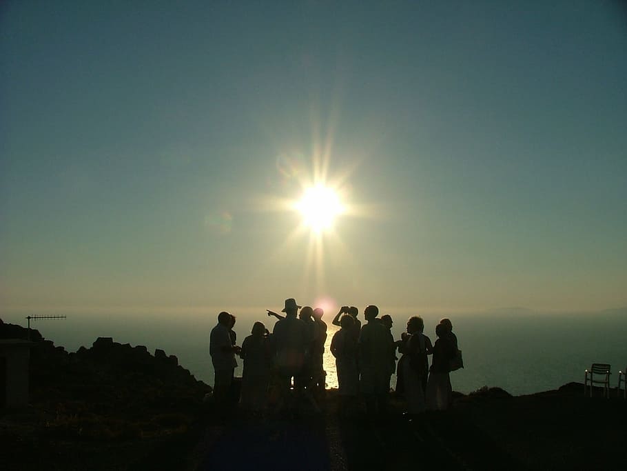group of person during sunset photography, people, friends HD wallpaper