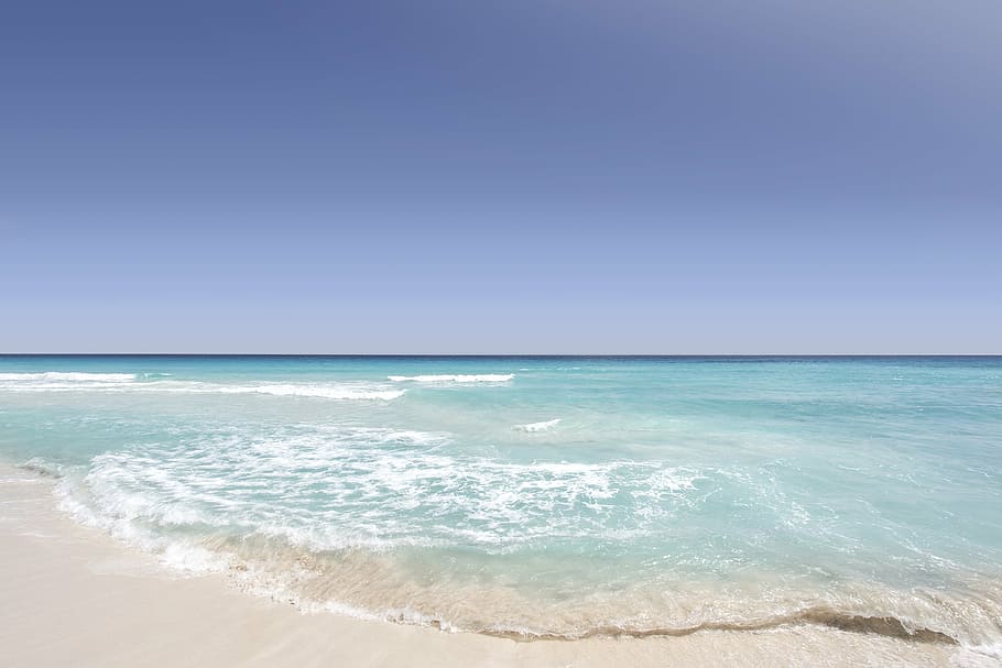 beach, horizon, nature, ocean, sand, sea, seascape, shore, sky HD wallpaper