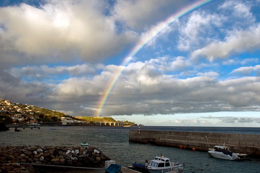 Madeira, Beach, Active, Sheet, active sheet, coast line, cloudy HD wallpaper