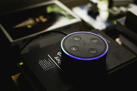 Amazon Echo dot, untitled, tech, technology, voice control, close-up HD wallpaper