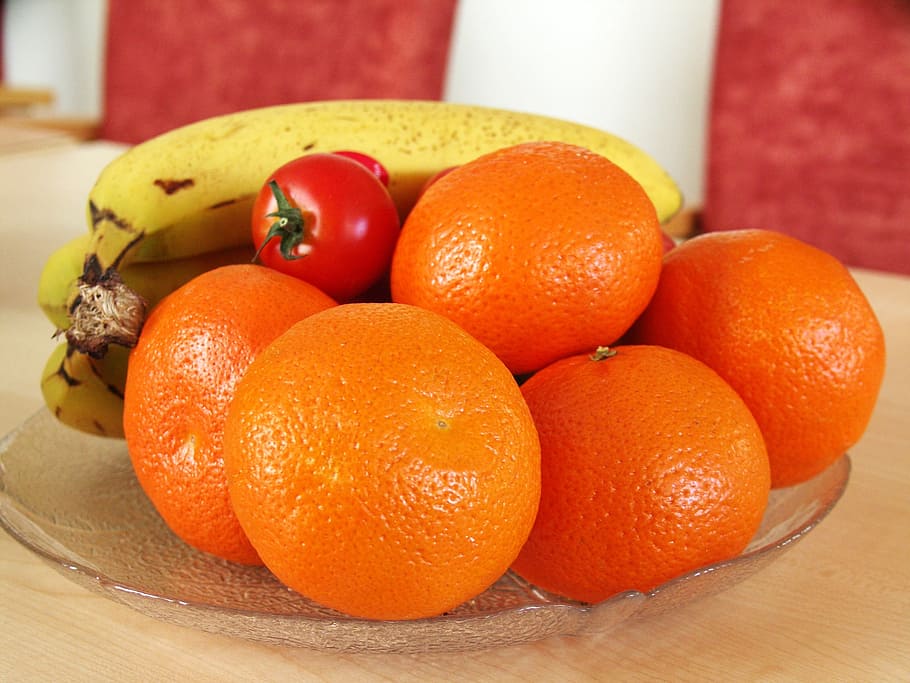 Fruit, Oranges, Bananas, Tomato, still life, orange - Fruit HD wallpaper
