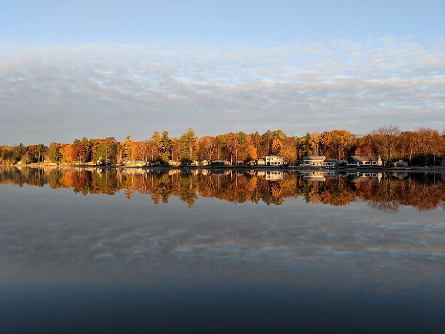 lake, fall, autumn, reflection, water, landscape, season, environment HD wallpaper