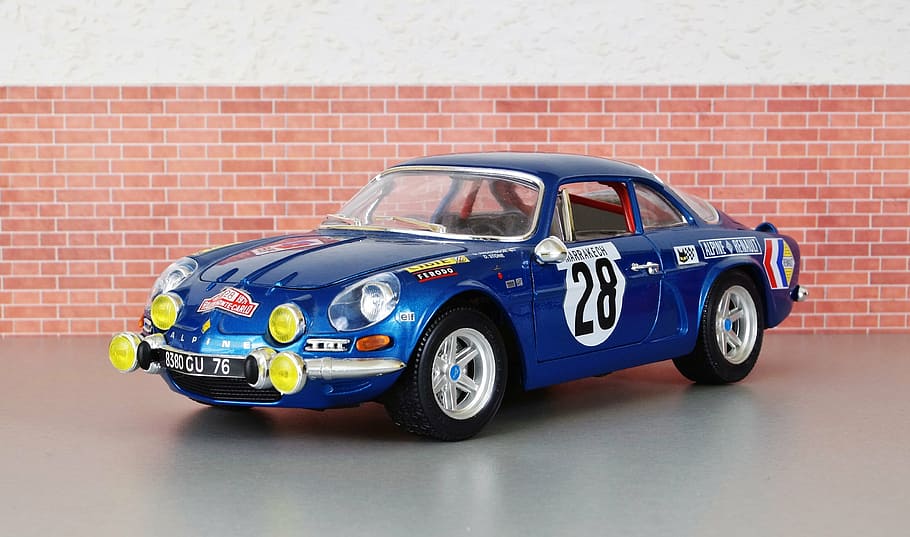 model car, renault, renault alpine, auto, oldtimer, toys, sports car HD wallpaper