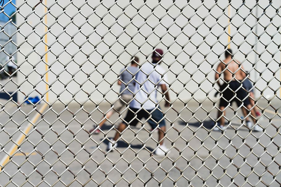 four men playing basketball, four men playing basketball during daytime, HD wallpaper
