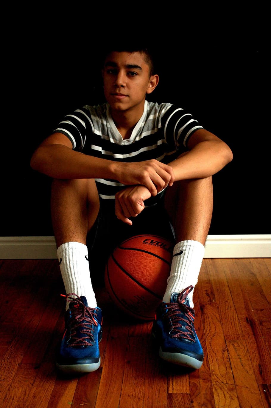 HD wallpaper: boy sitting on floor with basketball, latino, back to school ...