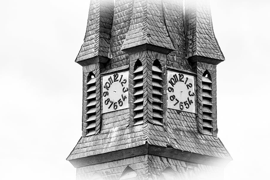 steeple, clock, church, architecture, old building, historically HD wallpaper