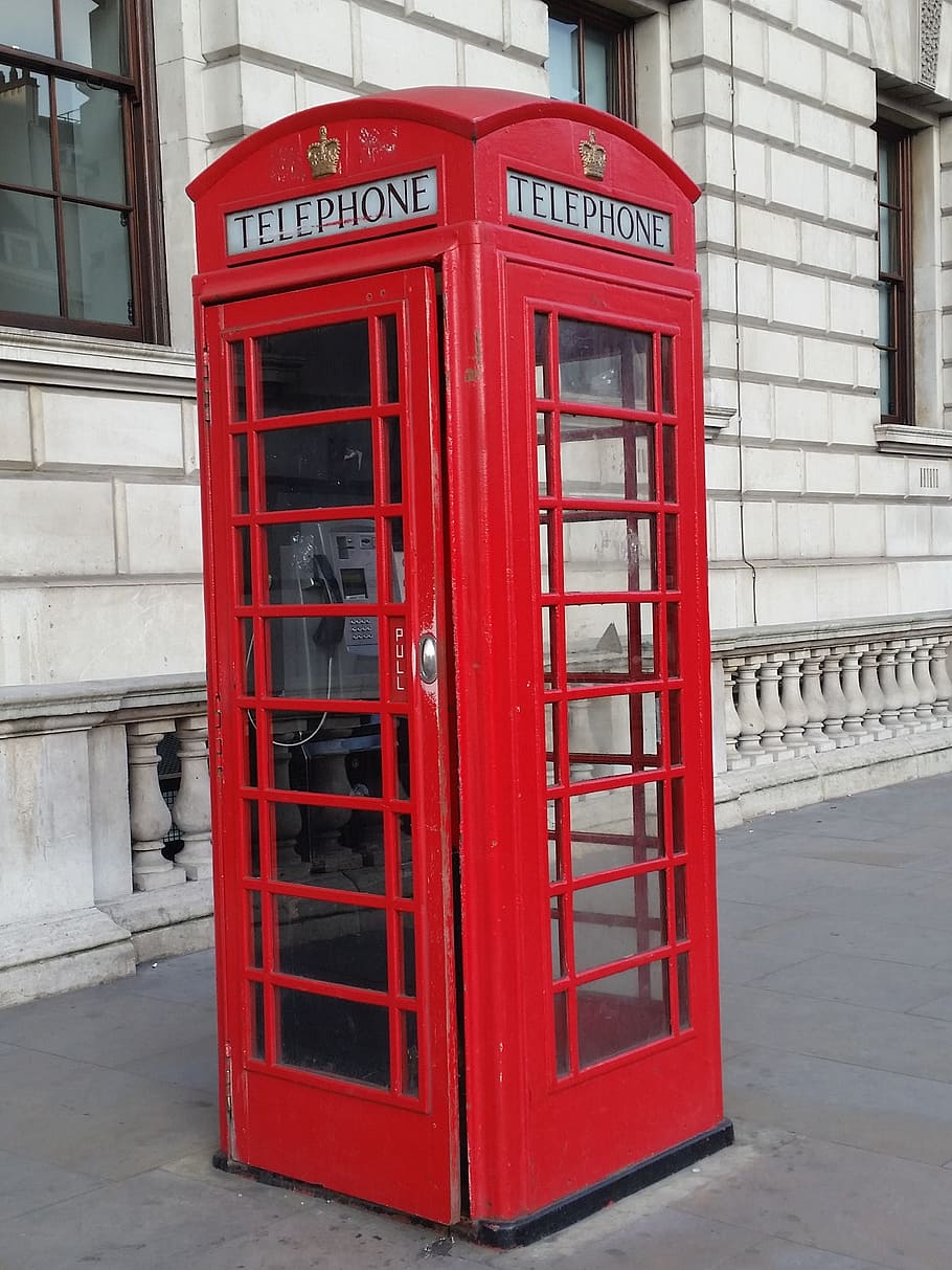red telephone booth beside concrete building, London, Traditional, HD wallpaper