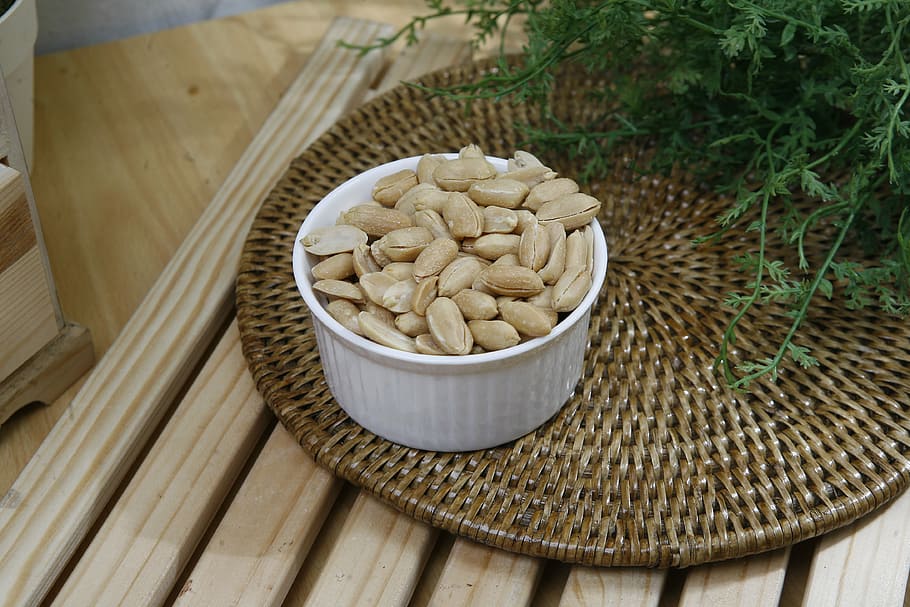 seasoned peanuts, food, organic, brown, vegetarian Food, seed HD wallpaper