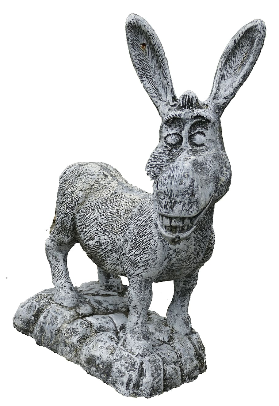 donkey, figure, funny, sculpture, garden figurines, stone figure HD wallpaper