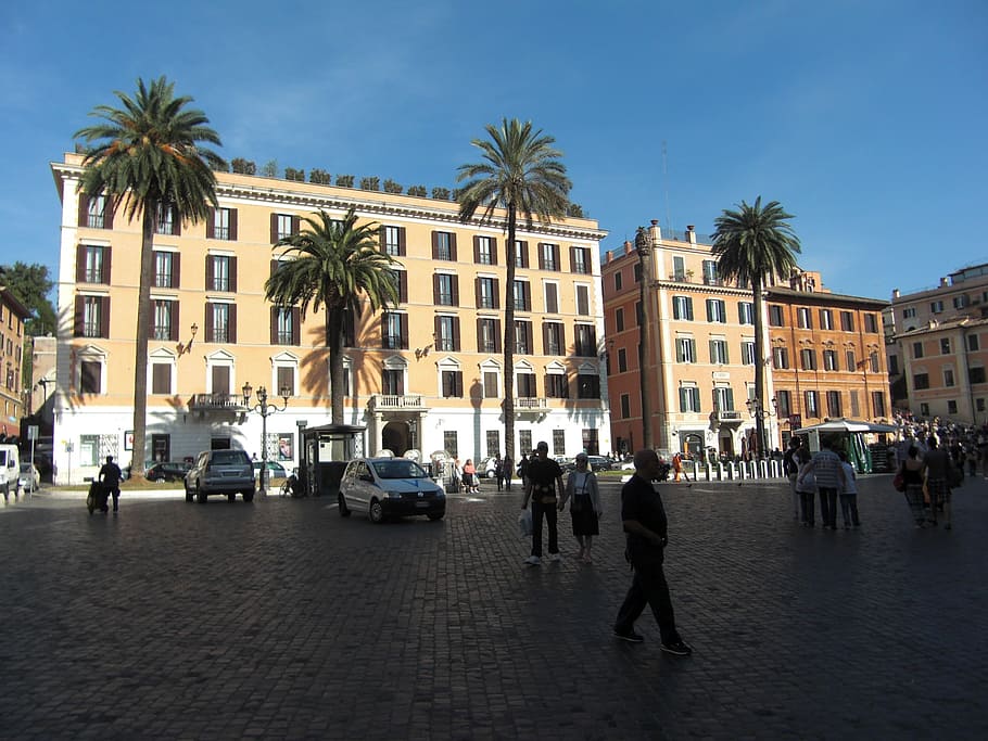 rome, italy, building, architecture, historically, facade, downtown