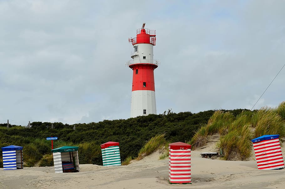 lighthouse, daymark, borkum, shipping, beacon, navigation, coast HD wallpaper