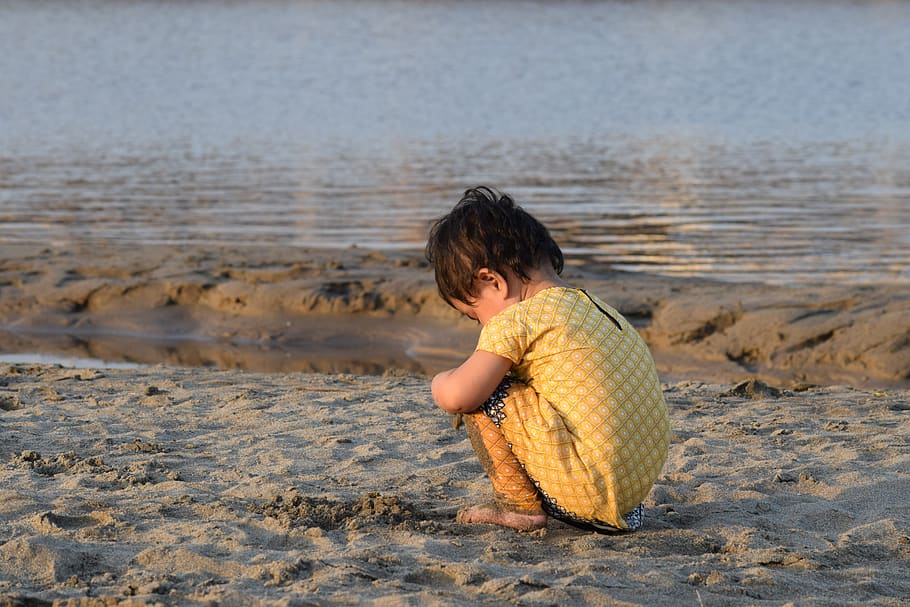 Free Stock Photo Of Baby Beach Boy Child Cute Enjoyment Fun Girl