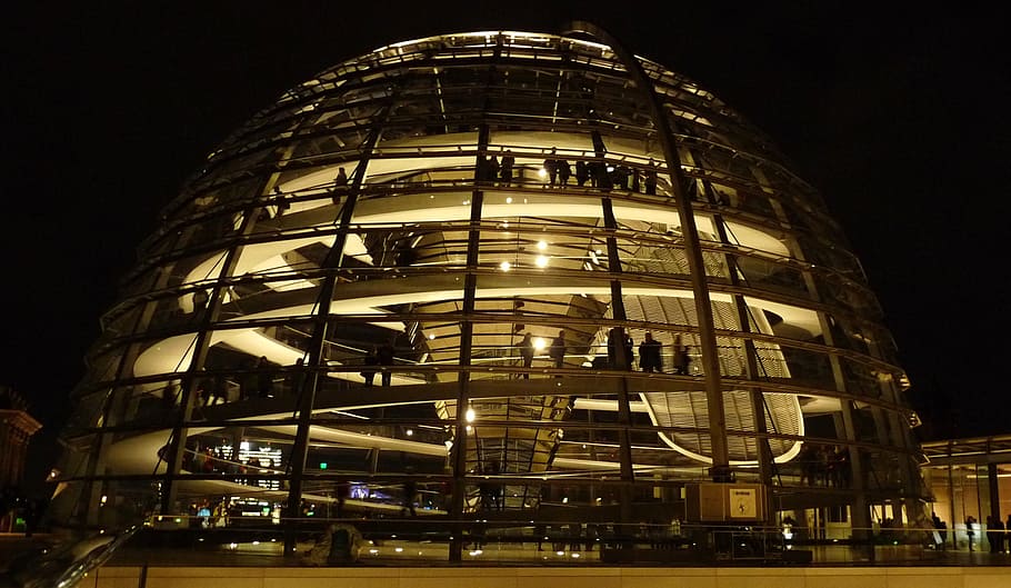 berlin, dome, bundestag, architecture, glass dome, reichstag HD wallpaper