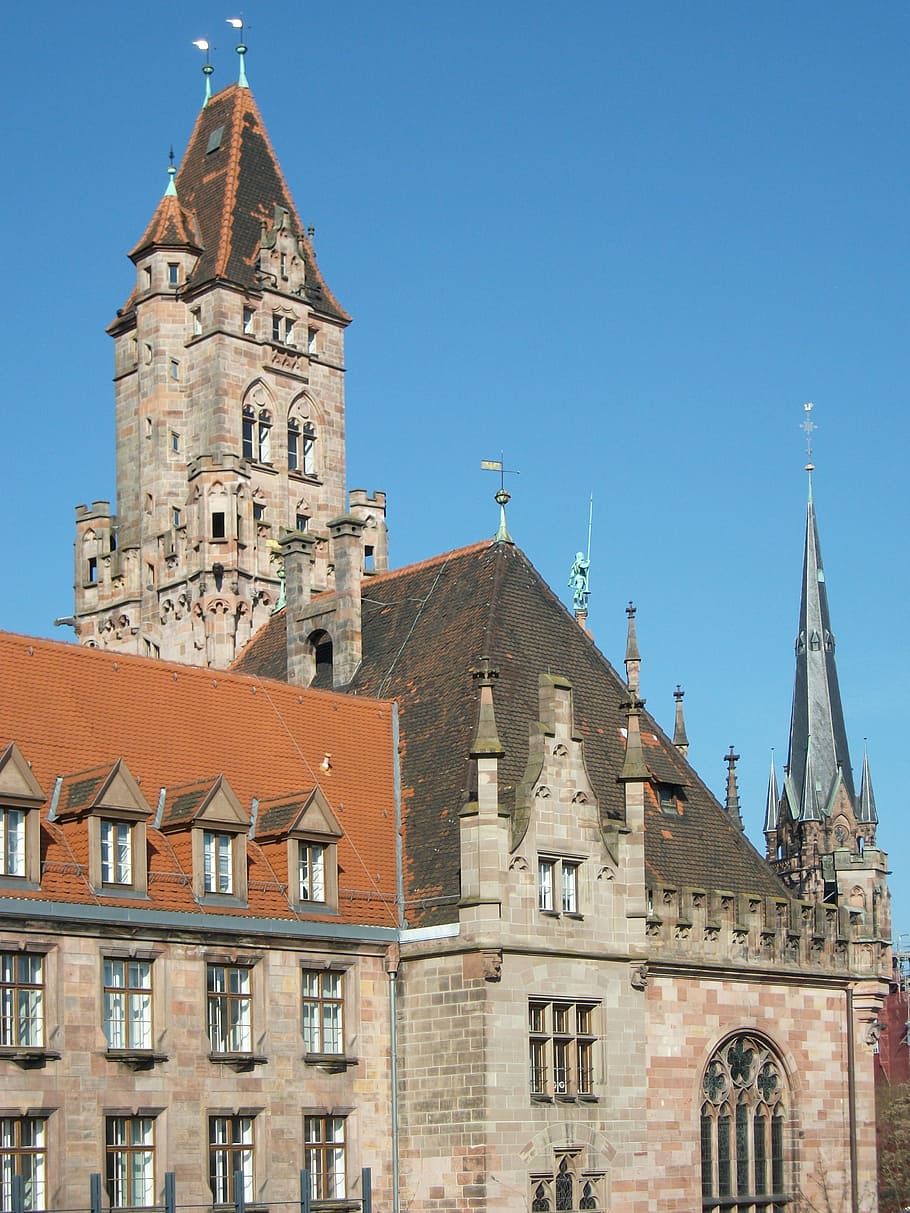 saarbruecken, city hall, town hall, architecture, big, building, HD wallpaper