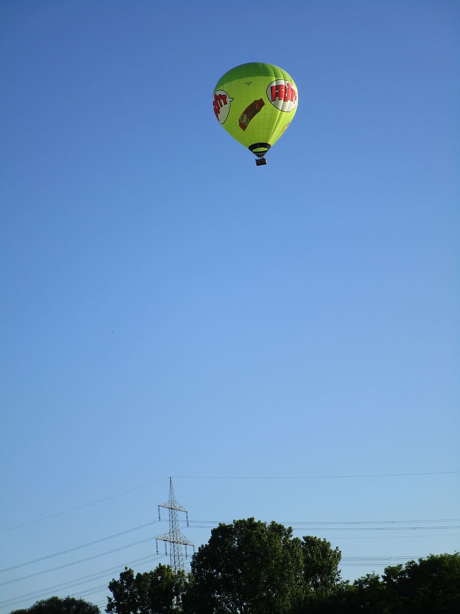 captive balloon, fly, sky, flying, clear sky, mid-air, adventure HD wallpaper