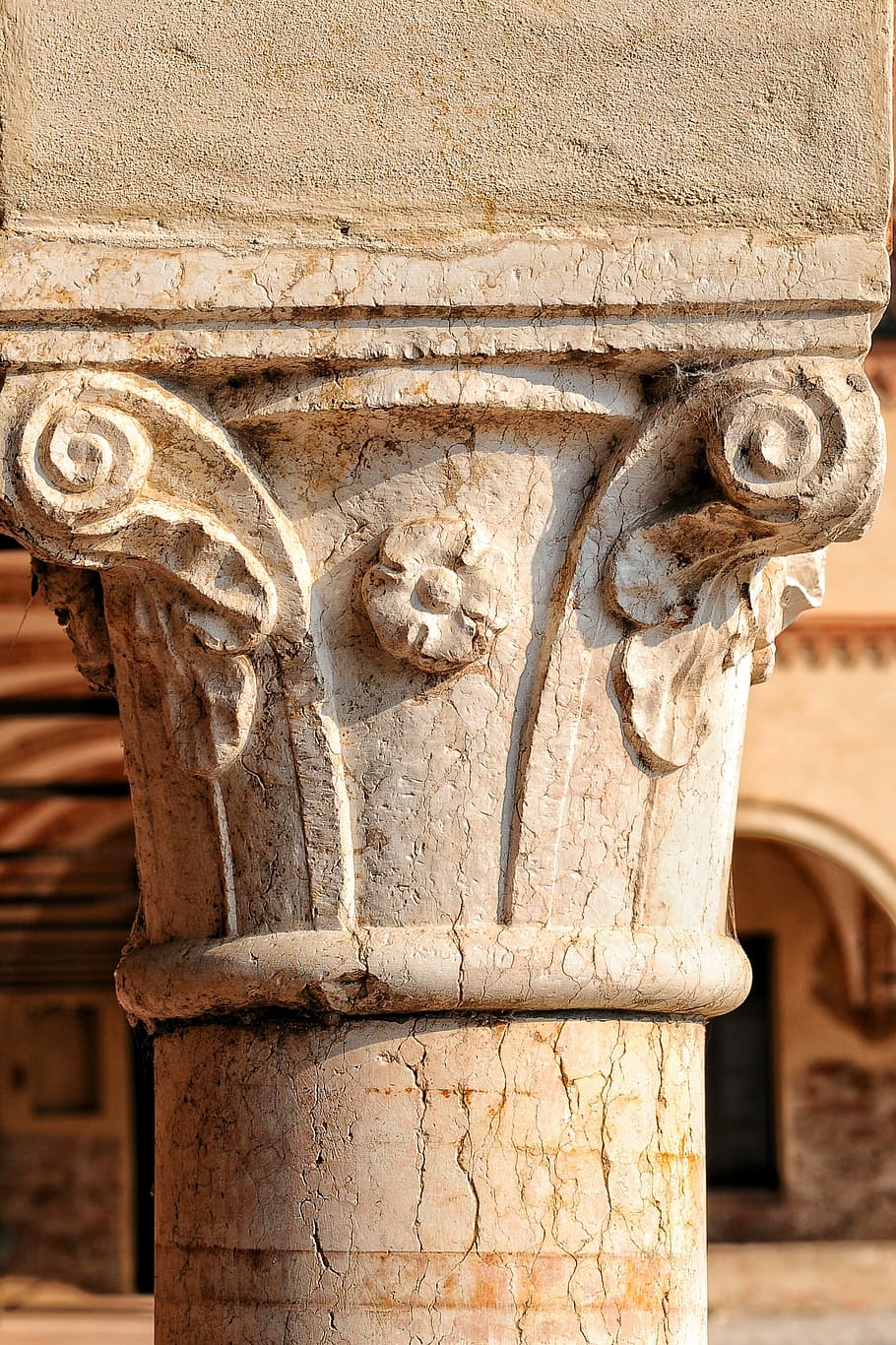 column, texture, marble, capitello, ancient, rome, architecture HD wallpaper