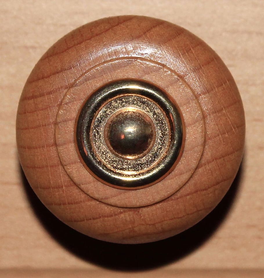 button, door knob, wood, structure, background, grain, brass HD wallpaper