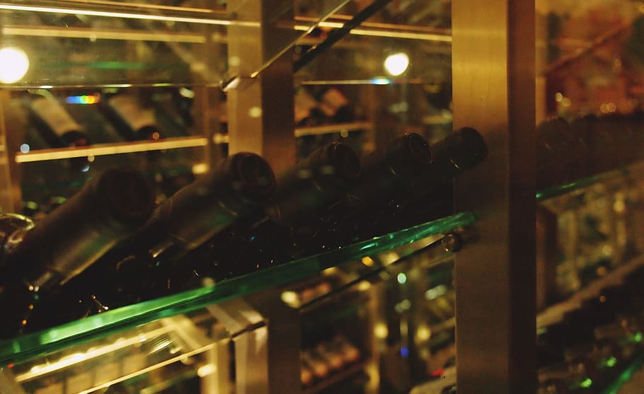 wine, cellar, bottles, alcohol, night, drink, food and drink HD wallpaper